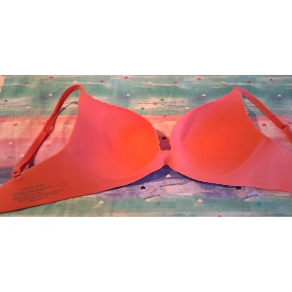 Victoria's Secret Push-Up padded underwire bra tangerine color 34D - Picture 3 of 4